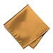 TieMart Antique Gold Solid Color Pocket Square
