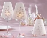 24 Cherry Blossom Vellum Wine Glass Shades Wedding