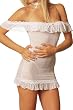 LWI Lingerie - Ensemble nuisette sexy - Nuisette transparente blanche - Couleur : Blanc - Taille : 36