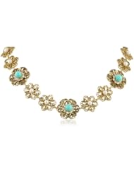 Carolee "Little Surfer Girl" Floral Linked Collar Necklace, 17"