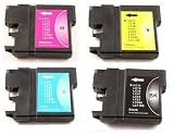 Brother LC980 - C/Y/M/BK - Multipack Set of 4 Brother Compatible Ink Cartridges for Brother DCP 165c, DCP 145, DCP 385c, DCP 585cw, DCP 6690cw, DCP 185c, MFC 5490cn, MFC 5890cn, MFC 6490cw, MFC 290c, MFC 490cw, Printer Inks (Contains: LC980BK, LC980C, LC980Y, LC980M) Double Capacity