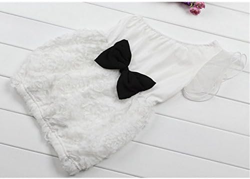KAKA(TM) Summer Lovely Baby Girls White Lace Rose Floral Bowknot Hypotenuse Dresses Princess Skirt