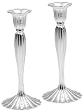 Review Godinger 6406.00 / Godinger Silver-Plated Fluted Candleholders, Set of 2