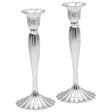 Godinger Silver-Plated Fluted Candleholders, Set of 2