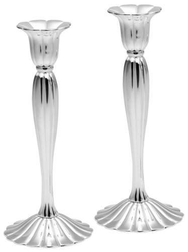 Godinger Silver-Plated Fluted Candleholders of 2
