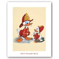 Walt Disney Chief Donald Duck Art Print Poster - 16x20