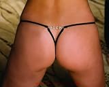 Hustler Black Diamonte Bling String Thong *Fuck*