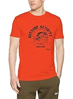 Jeep Camiseta Manga Corta O100525 (Rojo Claro / Negro)