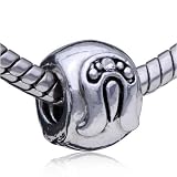 PandoraBead&BraceletFit-SilverToneHorseshoeRhinestoneEuropeanCharmBeadsPlatedCharms