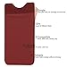 Card Sticker, Slim Flexible Lycra Stick-on Wallet Card Holder for iPhone and Others Smartphones and Apple TV Remote Control (Coffee Brown)