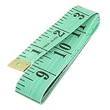 uxcell ソフトテープメジャー　 縫製テーラー　定規 150cm/60 inch　緑とブラック　携帯型