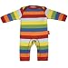 Toby Tiger Stripy Multi-Coloured Sleepsuit (0-6 months)