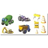 Construction Equipment Diecut Self Stick Wall Stickers