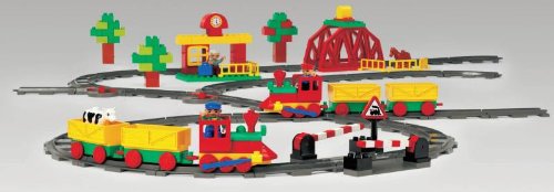 LEGO DUPLO Push Train Set with Configurable Tracks - 100 Piece Set