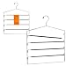 PACK OF 3 PREMIUM NON-SLIP TROUSER BAR HANGERS with 4 swing out arms