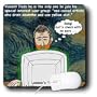 Rich Diesslins Famous People Places Books Cartoons - Van Gogh and Internet Chat Rooms - Mouse Pads