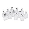 Trudeau Individual Salt and Pepper Shakers, Glass and Aluminum, Set of 12