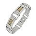Men's Stainless Steel Gold Ion Plating Inset title=