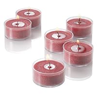 Apple Cinnamon Scented Clear Cup Tealights Set of 25