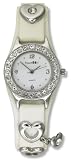 Flaunt It Ladies White Dial And Strap Watch