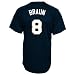 Milwaukee Brewers Ryan Braun Full Button Down Synthetic Replica Batting Practice Jersey,X-Large