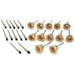 24 Stiff Hog Hair Cup Brushes Polishing Rotary Tools