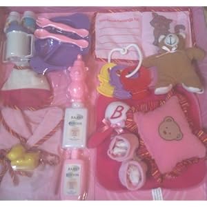 18 Pc. Baby Doll Accessory Kit (Pink)