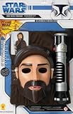 Rubies - ST-5268 - Costume - Kit Clone Wars - Obi Wan Kenobi - Cape / Ceinture / Masque et Sabre Lumineux