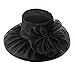 ICSTH Womens Organza Kentucky Derby Church Party Floral Wide Brim Summer Hat