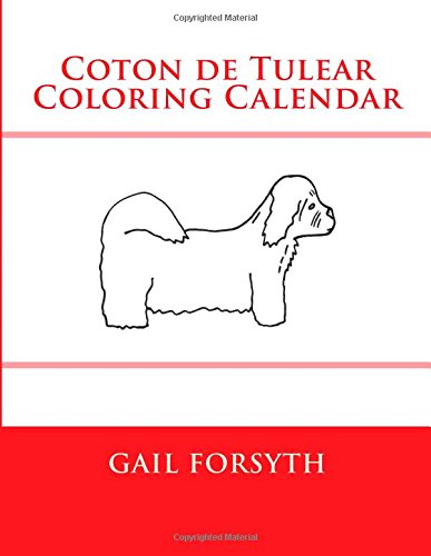 Coton de Tulear Coloring Calendar