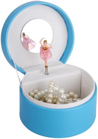 Rowling Jewelry Music Box Beads Organizer Case Storage Box Faux Leather ZM003 (Blue)