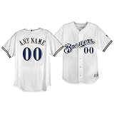 Brewers Majestic MLB Custom Authentic Home Jersey - Men's