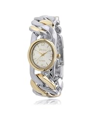 Brinley Co. Womens Stainless Steel Link Watch
