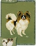 Papillon Dogs Cotton Tapestry Throw Blanket