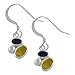 Sterling Silver Citrine and Amethyst Dangle title=