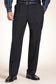 Crease Resistant Single Pleat Stripe Travel Trousers