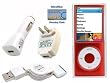 Transparent Clear Snap On Crystal Hard Cover Case + 3-in-1 Charger kit (1000mAH) for Apple Ipod Nano Chromatic 8GB 16GB 4G 4th Generation. Includes DBROTH Microfiber Cleaning cloth