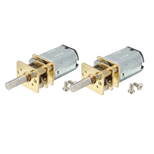 Yosoo Mini High Torque 12V 300RPM Electric Speed Reduce DC Geared Motor Replacement N20 3mm Shaft Box Motor Pack of 2