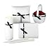 Hortense B. Hewitt Wedding Accessories 5-Piece Set, Black and White Love Links