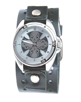 Nemesis Tattoo Band Leather Cuff Watch