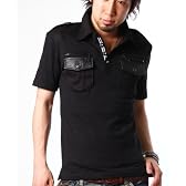 (メンズスタイル) MENZ-STYLE 【男を磨く、デザインの拘り】ヘンリーネックポロ　ブラック　Ｍ