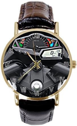 2013 Kawasaki Ninja EX 300 250R FI SE ABS Speedometer Custom Unisex Stainless Steel Leather Strap Watch Angie Res