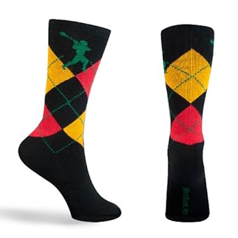 Lacrosse Socks - Argyle 'We Be Lax'n' Cushioned Crew Socks (One Size Fits All)