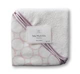 SwaddleDesigns Organic Cotton Baby Washcloth Set - Pastel Pink Mod Circles on Ivory