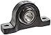 Link-Belt PU332 Ball Bearing Pillow Block, 2 Bolt Holes, Heavy-Duty, Relubricatable, Non-Expansion, Cast Iron, Setscrew Locking Collar, Inch, 2" Bore Diameter
