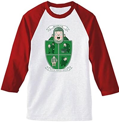 Game Of Thrones 3/4 Sleeve Baseball Tshirt Raglan Jersey Shirt White / Red 3X-Large