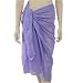 Sarong Pareo Wrap, Lavender Colored Paisley Lotus Flower Sheer Lightweight Cotton Print