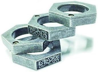 RockFire Chinese Kung fu Outdoor Multiple-Use Transformable Alloy Steel Magic ring(Silver)