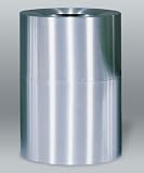 Designer Line Aluminum 62 gallon Aluminum Open Top Satin Aluminum Waste Receptacle AOT62NLSA