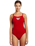 Speedo Womens Endurance Plus Lifeguard Flyback Swimsuit, Dark Red, 36